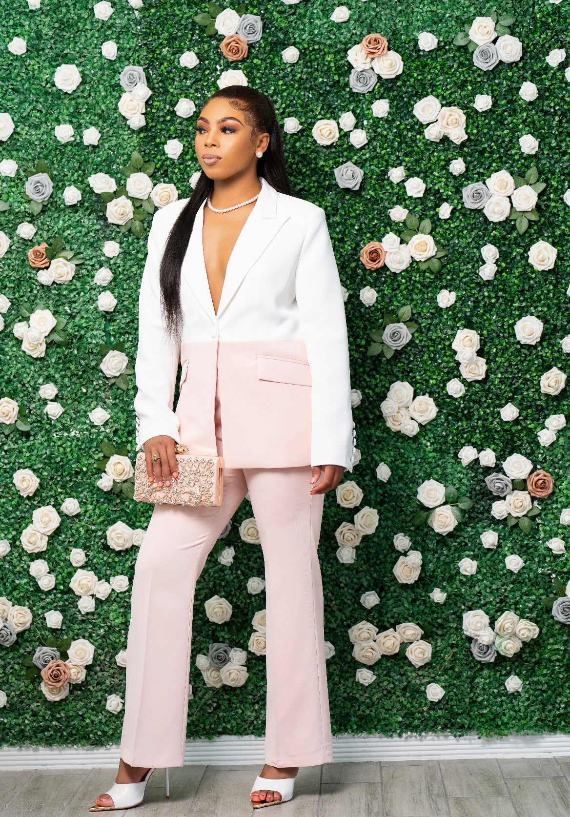 BLING ROSE CLUTCH